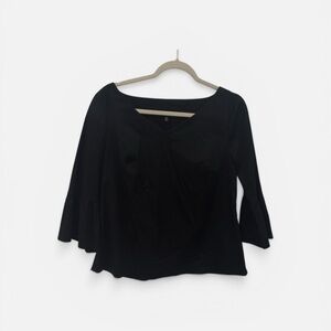 White House Black Market Black Blouse